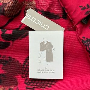 Chico’s Scarf Floral NWT
